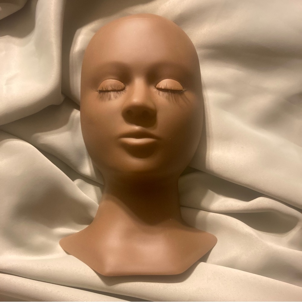 The Lash Professional Mannequin Head Advance Eyelash Training Coffee Color
